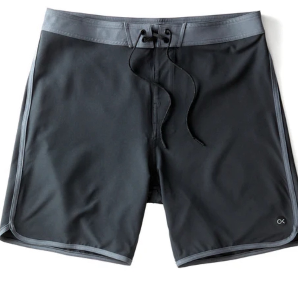 Outerknown Charcoal and Black All Time Scallop Board Shorts